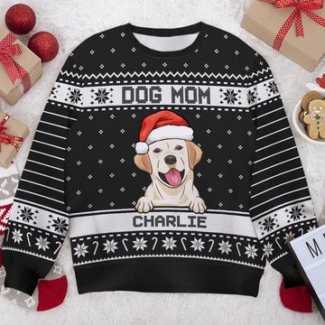 Discover I'm A Happy Dog Dad Dog Mom Personalized Custom Unisex Ugly Christmas Gift Sweatshirt