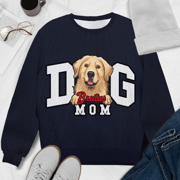 Discover Proud Dog Mom Christmas Gift For Pet Lover Unisex Wool Personalized Jumper Ugly Sweatshirt