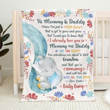 Discover A Little Bump - Family Personalized Custom Baby Blanket