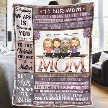 Discover We Love You For All The Times - Family Personalized Custom Blanket