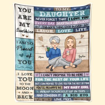 Discover To My Beautiful Daughter - Family Personalized Custom Blanket