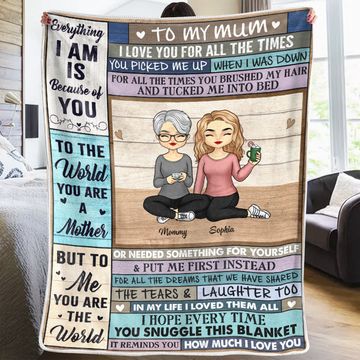 Discover We Love You From All The Times - Family Personalized Custom Blanket