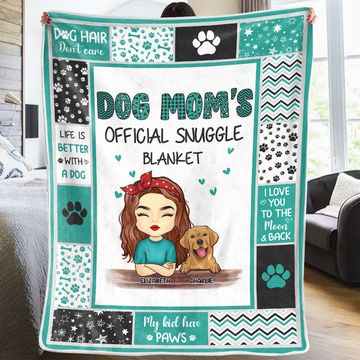 Discover Fur Baby's Mom Official Snuggle Blanket - Dog & Cat Personalized Custom Blanket