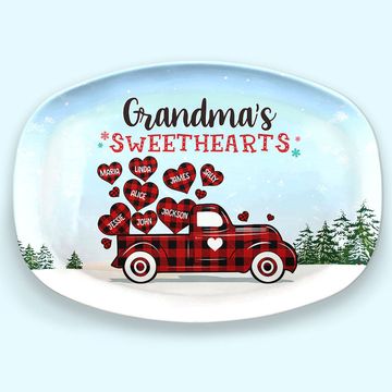Discover Nana's Sweathearts Family Mother's Day Grandmother Gift Personalized Custom Resin Platter