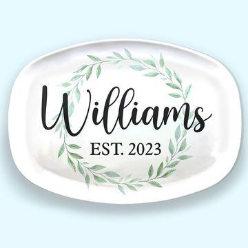 Discover My Pretty Family Name Family Members Gift Personalized Custom Resin Platter