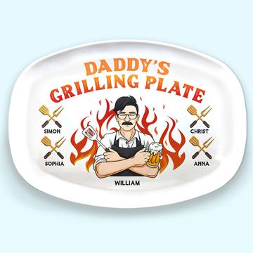 Discover My Dad Is The Best Cook Father's Day Birthday Gift Family Personalized Custom Resin Platter