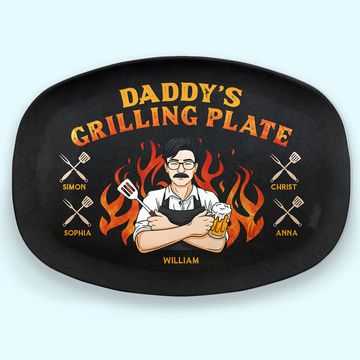 Discover My Dad Loves Cooking For Me Father's Day Birthday Gift Family Personalized Custom Resin Platter