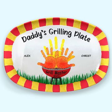 Discover My Daddy, My Master Custom Father's Day Birthday Gift Family Personalized Resin Platter