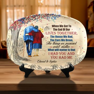 Discover When We Get To The End Of Our Lives Couple Husband And Wife Anniversary Gift Personalized Custom Resin Platter