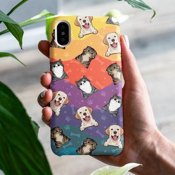 Discover Wavy Vibrant Color Personalized Custom Pets Lover Gift Phone Case