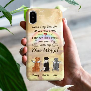 Discover Don't Cry For Me RIP Pet Dog Personalized Custom Pets Lover Gift Phone Case