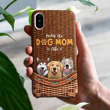 Discover Living That Dog Mom Life Personalized Custom Dogs Lover Mother's Day Gift Phone Case