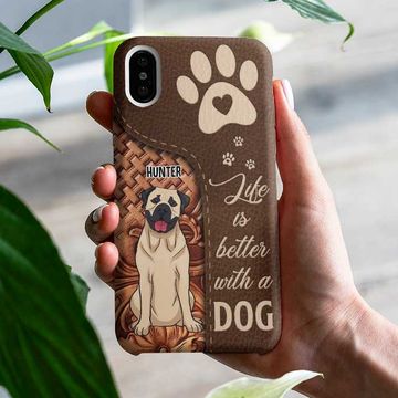 Discover Life Is Better With Dogs Personalized Custom Pets Lover Gift Phone Case