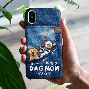 Discover Dog Mom Life Best Dog Mom Ever Personalized Custom Pets Lover Gift Phone Case
