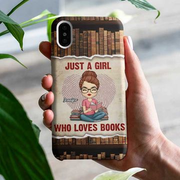Discover A Girl Who Loves Books Nerdy Girl Personalized Custom Phone Case