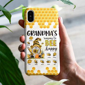 Discover Mom Grandma Reasons To Bee Happy Mother Day Gift Personalized Phone Case