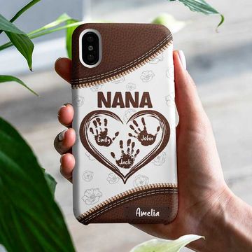 Discover Grandkids Fill The Space In Your Heart Grandma Mother's Day Gift Personalized Phone Case