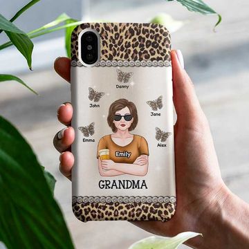 Discover Grandma With Butterfly Grandkids Mother's Day Gift Personalized Phone Case