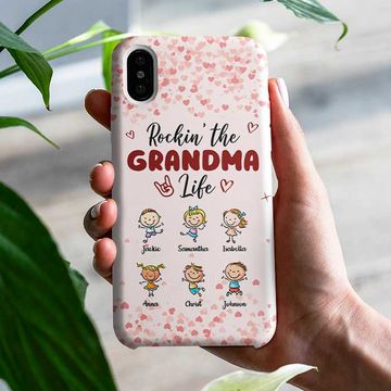 Discover Rockin' This Amazing Grandma Life Mother's Day Gift Personalized Phone Case