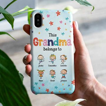 Discover This Amazing Grandma Belongs To These Cool Kids Mother's Day Gift Personalized Phone Case