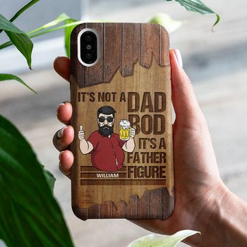 Discover Father Figure Not Dad Bod Custom Dad Gift Personalized Father's Day Phone Case