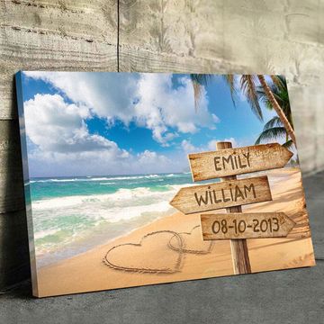 Discover Forever And Always - Couple Personalized Custom Horizontal Canvas - Gift For Husband Wife, Anniversary