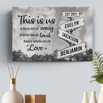 Discover This Is Us, Full Of Love - Family Personalized Custom Horizontal Canvas - Gift For Family Members