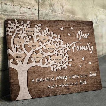 Discover A Little Bit Of Crazy - Personalized Horizontal Canvas - Gift For Grandparents