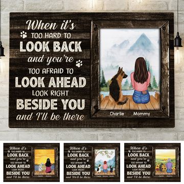 Discover Look Right Beside You And We'll Be There - Personalized Horizontal Canvas