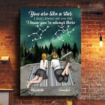 Discover To My Bestie - I Know You Are Always There - Personalized Vertical Canvas