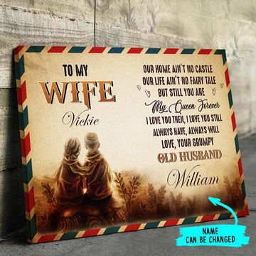 Discover To My Wife - My Queen Forever - Personalized Canvas