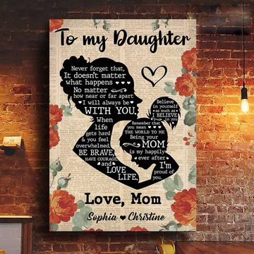 Discover I'm Proud Of You - Gifts For Daughter From Mom - Personalized Vertical Canvas
