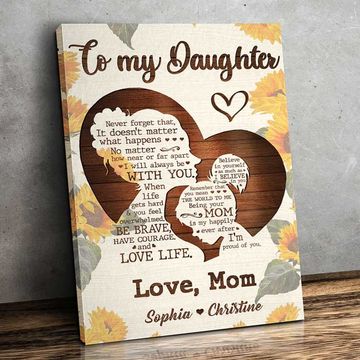 Discover I Will Always Be With You - Gifts For Daughter From Mom - Personalized Vertical Canvas