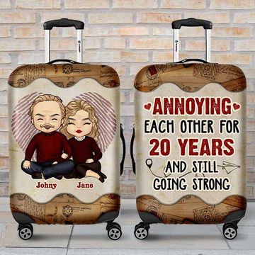 Discover Annoying You Is My Favorite Hobby - Gift For Couples, Husband Wife - Personalized Luggage Cover