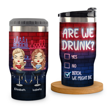 Discover We Might Be Drunk Custom Bestie Gift Personalized Can Cooler