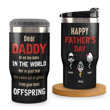 Discover We’re Glad That We Came Out Of Yours Funny Family Personalized Custom Can Cooler
