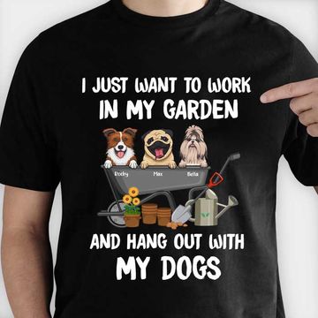 Discover Work In Garden And Hang Out With Dogs - Personalized Custom Unisex T-shirt