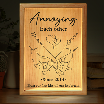 Discover Annoying Each Other Forever Couple Husband Wife Personalized Custom Frame Light Box