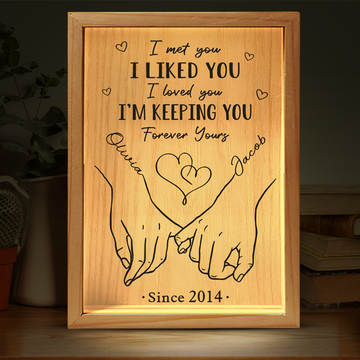 Discover I'm Keeping You Forever Yours Couple Anniversary Gift Personalized Custom Frame Light Box