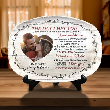 Discover Custom Photo I Have Found The One Whom My Soul Loves Couple Husband Wife Resin Platter