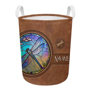 Discover Stained Glass Dragonfly Custom Personalized Insect Lover Laundry Basket