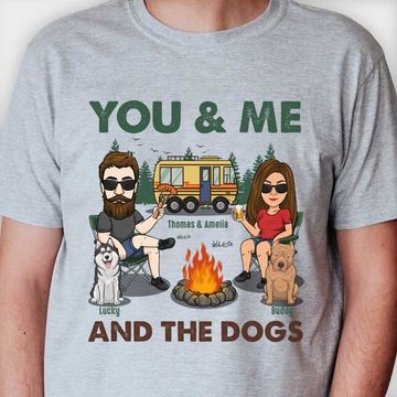 Discover You Me & The Dogs Making Memories - Personalized Unisex T-shirt