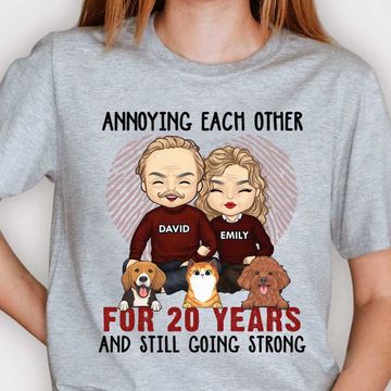 Discover Annoying Each Other Still Going Strong - Anniversary Gifts, Gift For Couples, Husband Wife - Personalized Unisex T-shirt, Hoodie