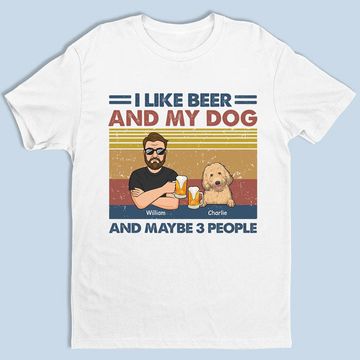 Discover I Like Beer And My Dogs - Dog Personalized Custom Unisex T-shirt