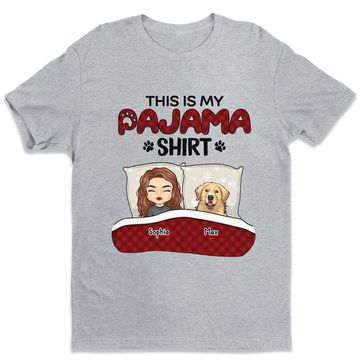 Discover This Is My Pajama Shirt - Dog & Cat Personalized Custom Unisex T-shirt