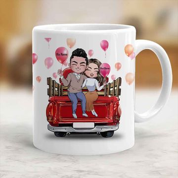 Discover God Blessed The Broken Road - Personalized Couple Couple Mug