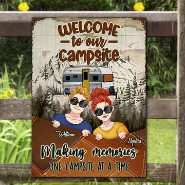 Discover Camping Partners For Life - Personalized Camping Rectangle Metal Sign