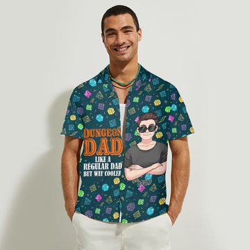 Discover Dungeon Dad - Personalized RPG Hawaiian Shirt