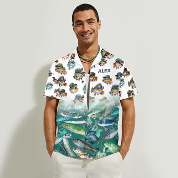 Discover Fishing Lovers - Personalized Fishing Hawaiian Shirt