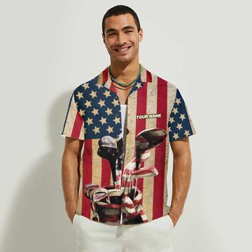 Discover Freedom Golf Flag - Personalized Independence Day Hawaiian Shirt